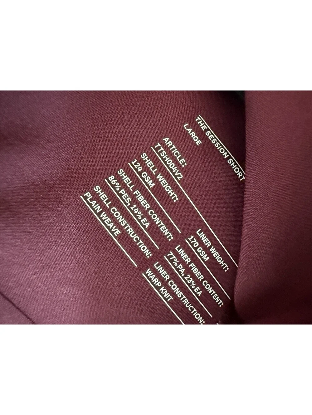 Ten Thousand Session Shorts 7” Lined Maroon NEW Large L